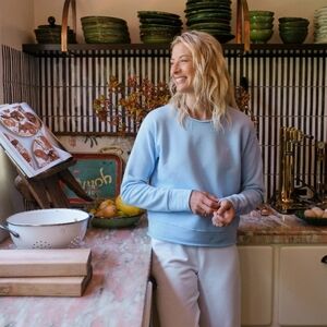 Frank & Eileen James Boyfriend Crewneck Triple Fleece Sweatshirt French Blue M